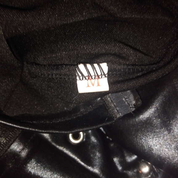 DSM Dominatrix lace Zip Buckle Up Pleather Dress - Picture 14 of 14